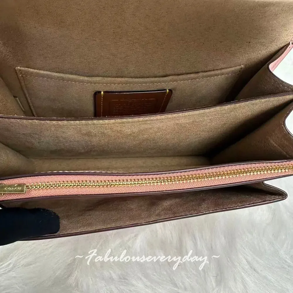 Coach Klare Crossbody Bag In Calf Leather/Gold/Pink Petal CBI97 NWT